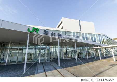 北海道稚内市 日本最北の駅 晴天のJR稚内駅 北海道稚内市 日本最北の駅 晴天のJR稚内駅 134470397
