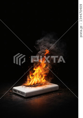 モバイルバッテリー　発火 134470409