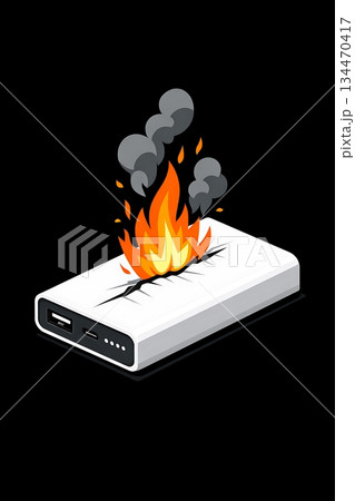 モバイルバッテリー　発火 134470417