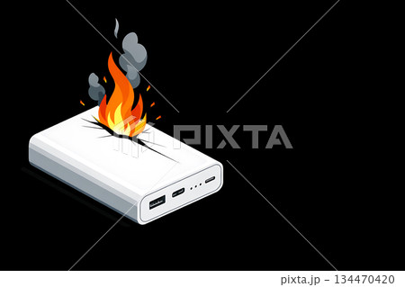モバイルバッテリー　発火 134470420