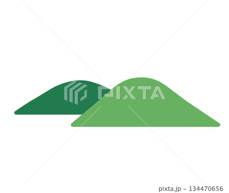 シンプルな山のイラスト 134470656