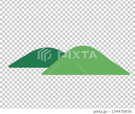 シンプルな山のイラスト 134470656