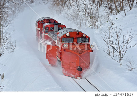 宗谷本線　智恵文－日進　JR北海道　DE15-2521（旭川）　ラッセル　常時排雪列車　常排 134471617
