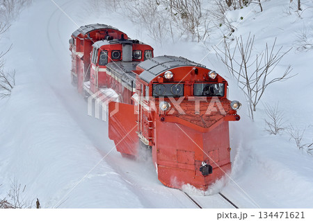 宗谷本線　智恵文－日進　JR北海道　DE15-2521（旭川）　ラッセル　常時排雪列車　常排 134471621