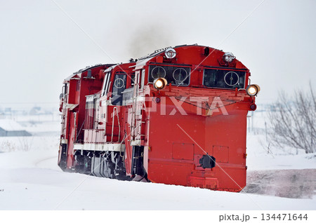 宗谷本線 北比布-蘭留 JR北海道 DE15-2515(旭川) ラッセル 常時排雪列車 常排 宗谷本線 北比布-蘭留 JR北海道 DE15-2515(旭川) ラッセル 常時排雪列車 常排 134471644