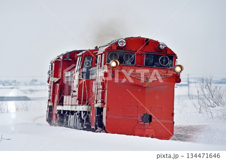 宗谷本線 北比布-蘭留 JR北海道 DE15-2515(旭川) ラッセル 常時排雪列車 常排 宗谷本線 北比布-蘭留 JR北海道 DE15-2515(旭川) ラッセル 常時排雪列車 常排 134471646