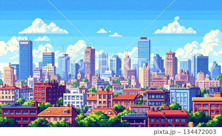 《AI画像》鮮やかな色の都市風景 《AI画像》鮮やかな色の都市風景 134472003