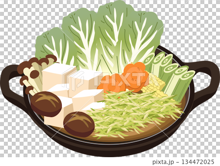 nabe japanese food vegetable hot pot in donabe healthy asian cuisine 134472025