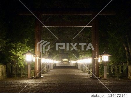 夜の宮崎神宮参道正面 夜の宮崎神宮参道正面 134472144