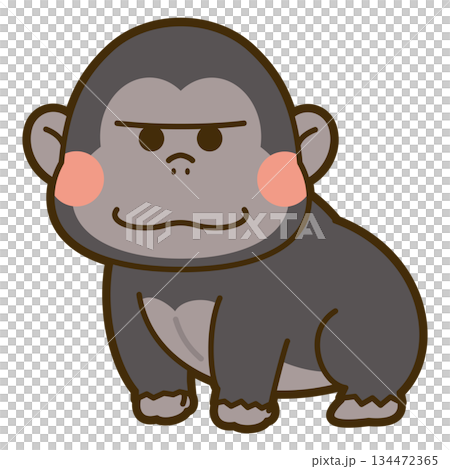 可愛的猩猩插圖 134472365