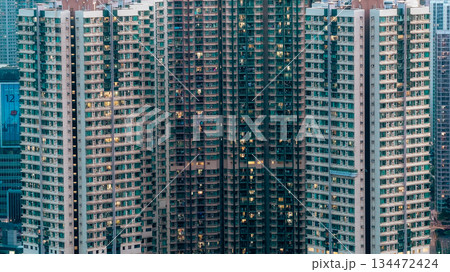 Geometric Building Block Pattern in Urban Architecture Nov 10 2025 134472424