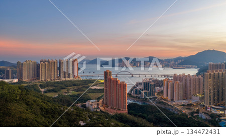 Twilight Glow Over Tseung Kwan O Waterfront Promenade Nov 10 2025 134472431