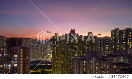 Night Lights Over Tseung Kwan O City Block Nov 10 2025 134472467