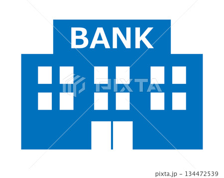 銀行のシルエット（金融機関のアイコン） 134472539