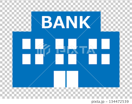 銀行のシルエット（金融機関のアイコン） 134472539