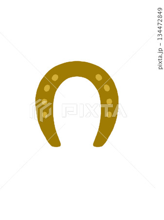 うまの ひずめ イラスト ブロンズ系 うまの ひずめ イラスト ブロンズ系 134472849