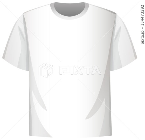Plain White T-Shirt Vector Front View Illustration Plain White T-Shirt Vector Front View Illustration 134473292