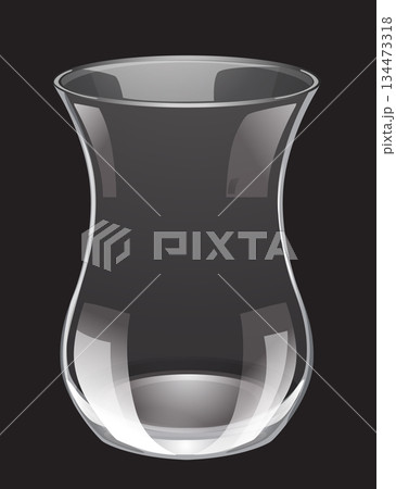 Traditional Turkish Tea Glass Vector Illustration on Dark Background Traditional Turkish Tea Glass Vector Illustration on Dark Background 134473318