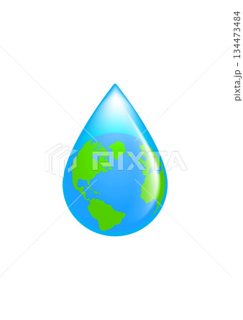Water Drop Droplet World Earth Globe stock illustration 134473484