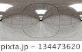 Minimalist concrete corridor interior 360 vr panorama 134473620