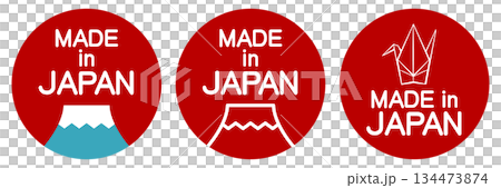 Made in Japan label design set Made in Japan label design set 134473874