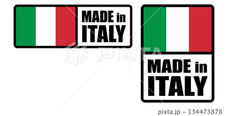イタリア製・MADE IN ITALYのラベルデザインセット 134473878