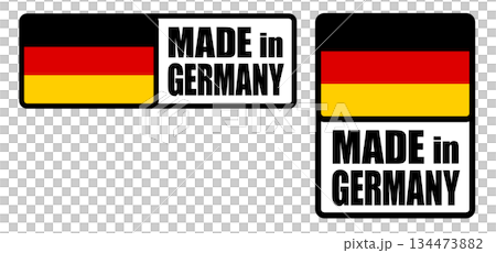 ドイツ製・MADE IN GERMANYのラベルデザインセットのイラスト素材 [134473882] - PIXTA
