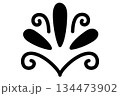 手描きあしらい05　フローラル装飾01 134473902