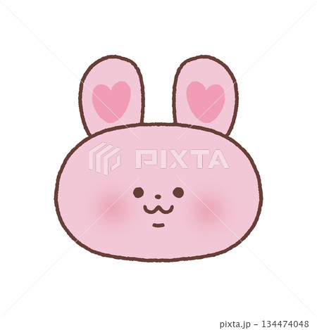 ラブリーなかわいいウサギ 134474048