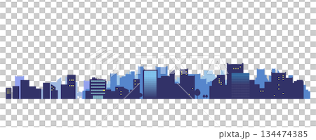夜の街並みの風景イラスト 背景イラスト ベクター素材 コピースペース 夜の街並みの風景イラスト 背景イラスト ベクター素材 コピースペース 134474385
