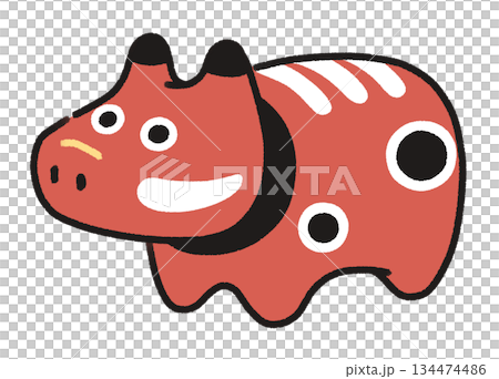 Illustration of cute red bee Illustration of cute red bee 134474486