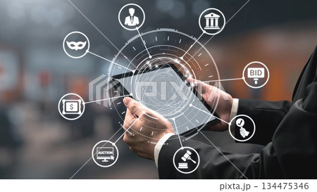 Online auction concept for digital bidding and sales Spire 134475346