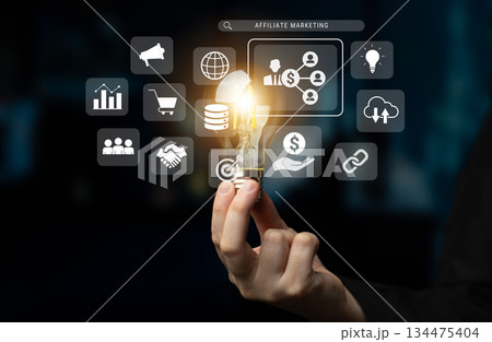 Affiliate marketing strategy and partnership business concept Parse Affiliate marketing strategy and partnership business concept Parse 134475404