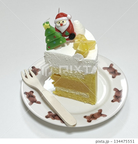 A delectable slice of cake with rich layers of cream and frosting, topped with fresh fruit or sprinkles. Perfect for dessert photography, showcasing indulgence and sweetness in food-related projects. 134475551