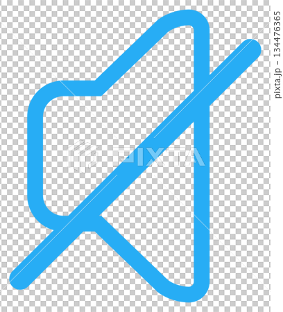 Mute/silence speaker flat icon 134476365