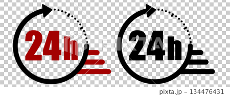 24-hour delivery and fast response icon 24-hour delivery and fast response icon 134476431
