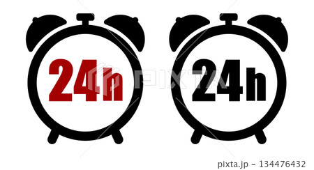 24時間配送アイコン 134476432