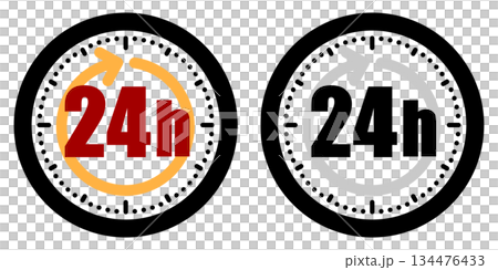 24時間配送アイコン 24時間配送アイコン 134476433