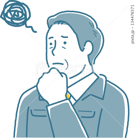 思い悩む男性パーソン② 134476571