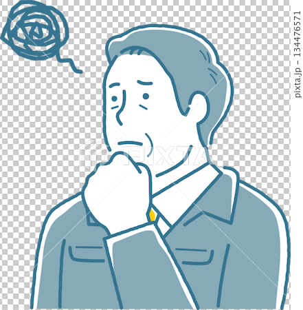 思い悩む男性パーソン② 134476571