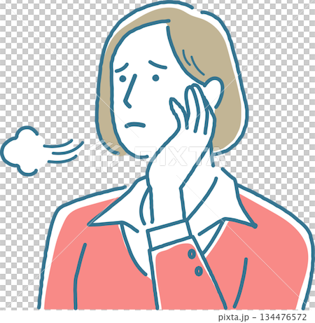 思い悩む女性パーソン 134476572