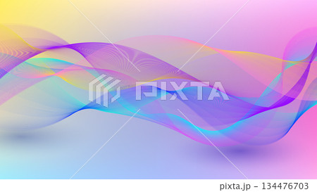 Vibrant Abstract Neon Wave Background Dynamic digital flowing, energetic, translucent lines in purple, pink, blue, and yellow gradient colors for modern technology and design projects Vibrant Abstract Neon Wave Background Dynamic digital flowing, energetic, translucent lines in purple, pink, blue, and yellow gradient colors for modern technology and design projects 134476703