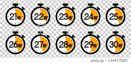 秒錶圖示顯示時間(21秒/22秒/23秒/24秒/25秒/26秒/27秒/28秒) 秒錶圖示顯示時間(21秒/22秒/23秒/24秒/25秒/26秒/27秒/28秒) 134477087