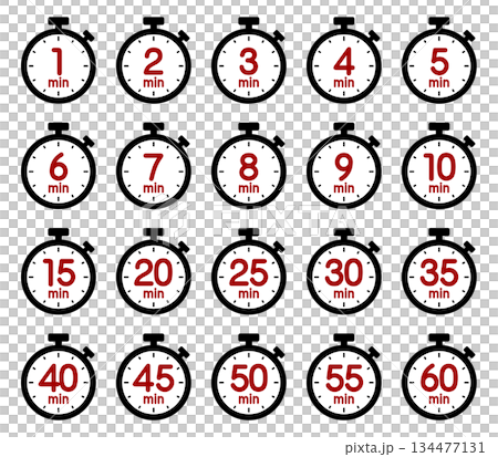 Stopwatch icon showing time 134477131