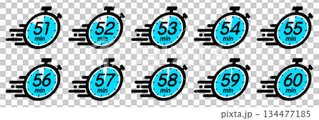 Time management icon showing speedy time 134477185