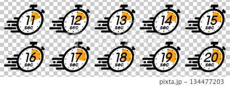 Time management icon showing speedy time 134477203