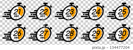 Time management icon showing speedy time 134477204