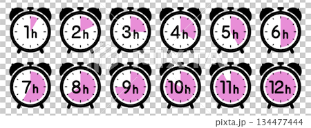 Clock icon showing time 134477444