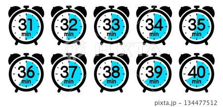 時間を示す時計のアイコン 134477512