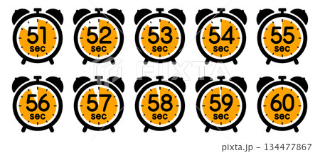 時間を示す時計のアイコン 134477867